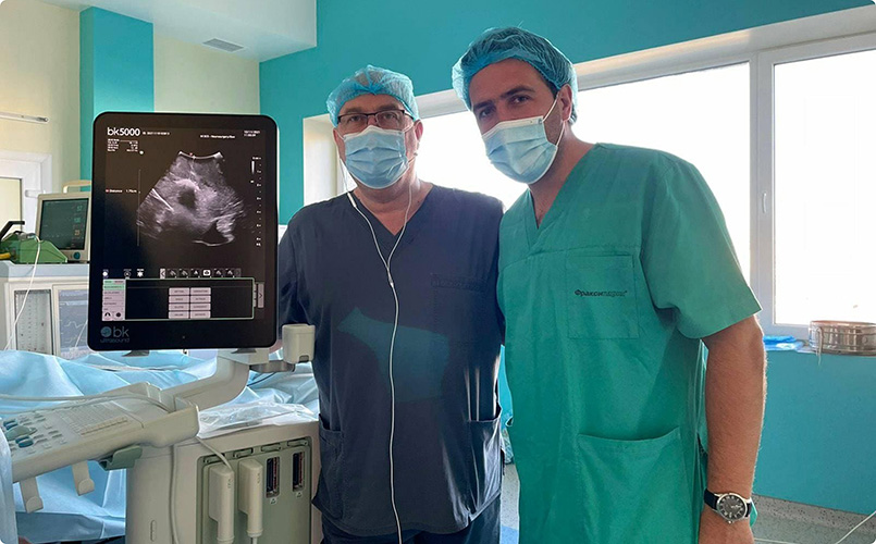 Neurosurgeons of KNЕ LVIV CECH performed 4 successful operations with the help of ultrasound machine BK-5000