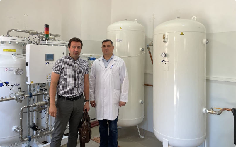 An oxygen station has been installed in the Talne Central District Hospital